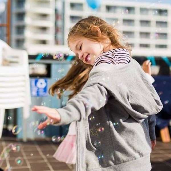 Active, high-energy entertainment at a kids event