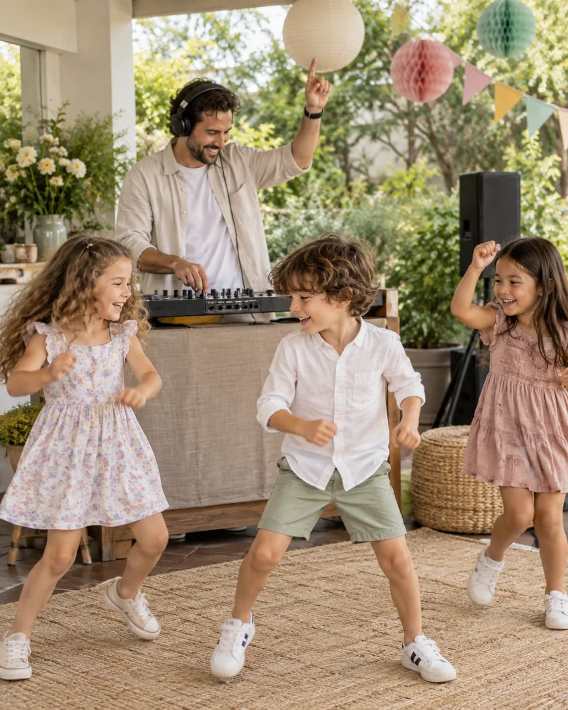 Un DJ anima un baile de día para niños